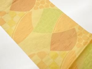 ふくれ織幾何学模様織出し袋帯